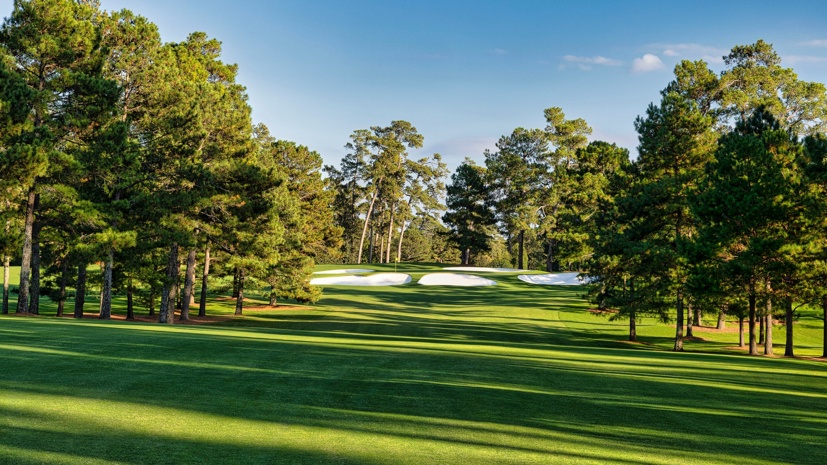 The No.7 hole from the fairway at Augusta National Golf Club, Thursday