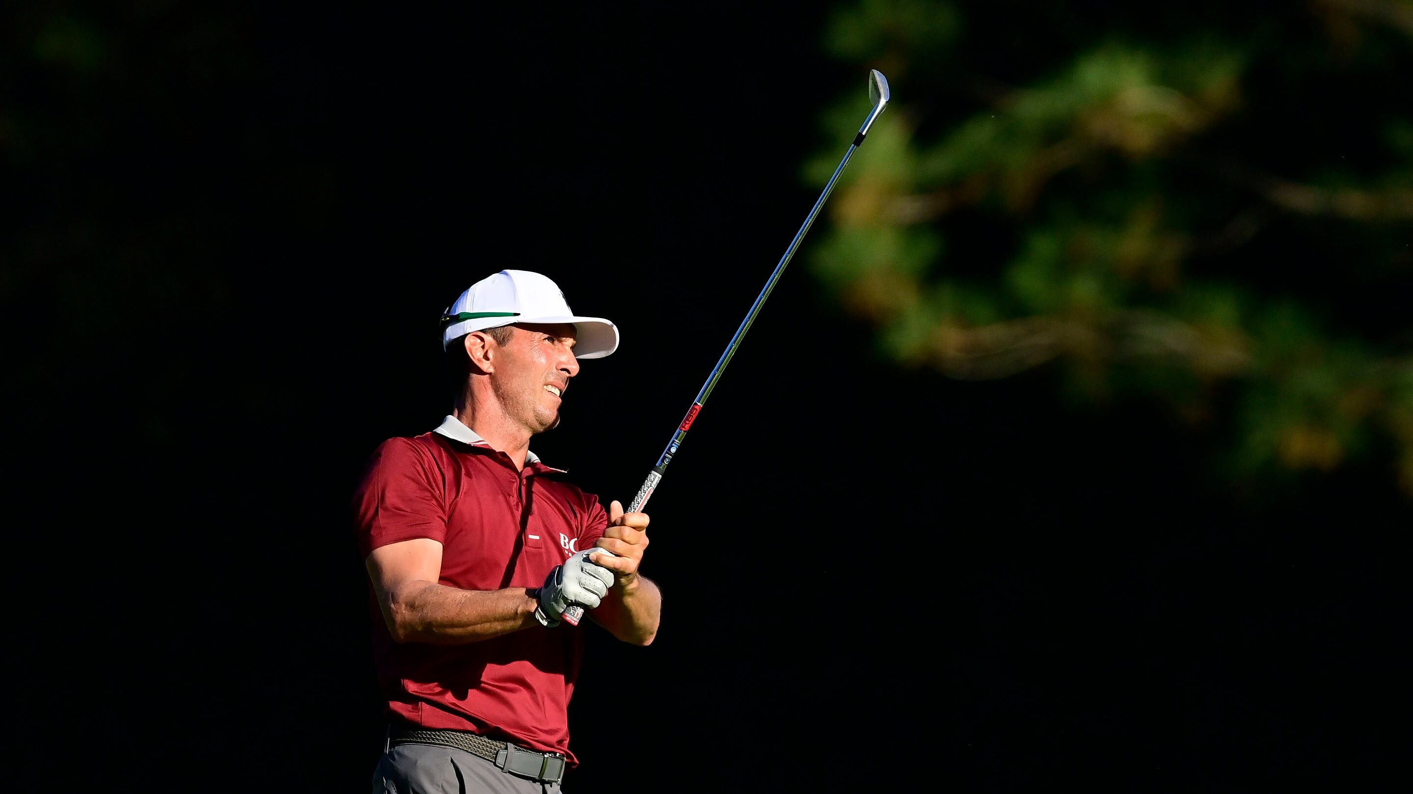 Masters Champion Mike Weir Of Canada Plays His Stroke From The No 12 