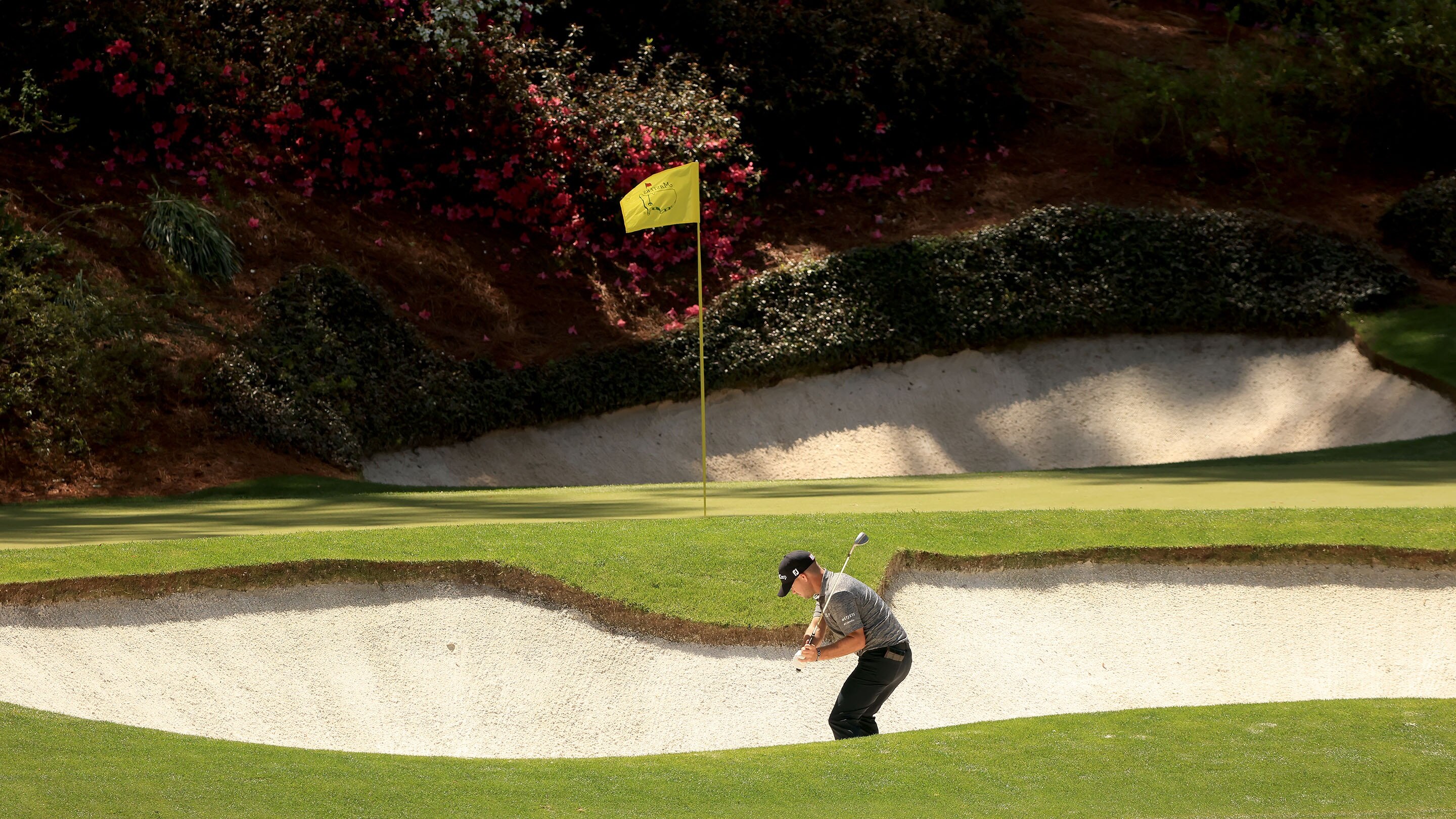 Brian Harman Chips To The No 12 Green During The First Round Of The 