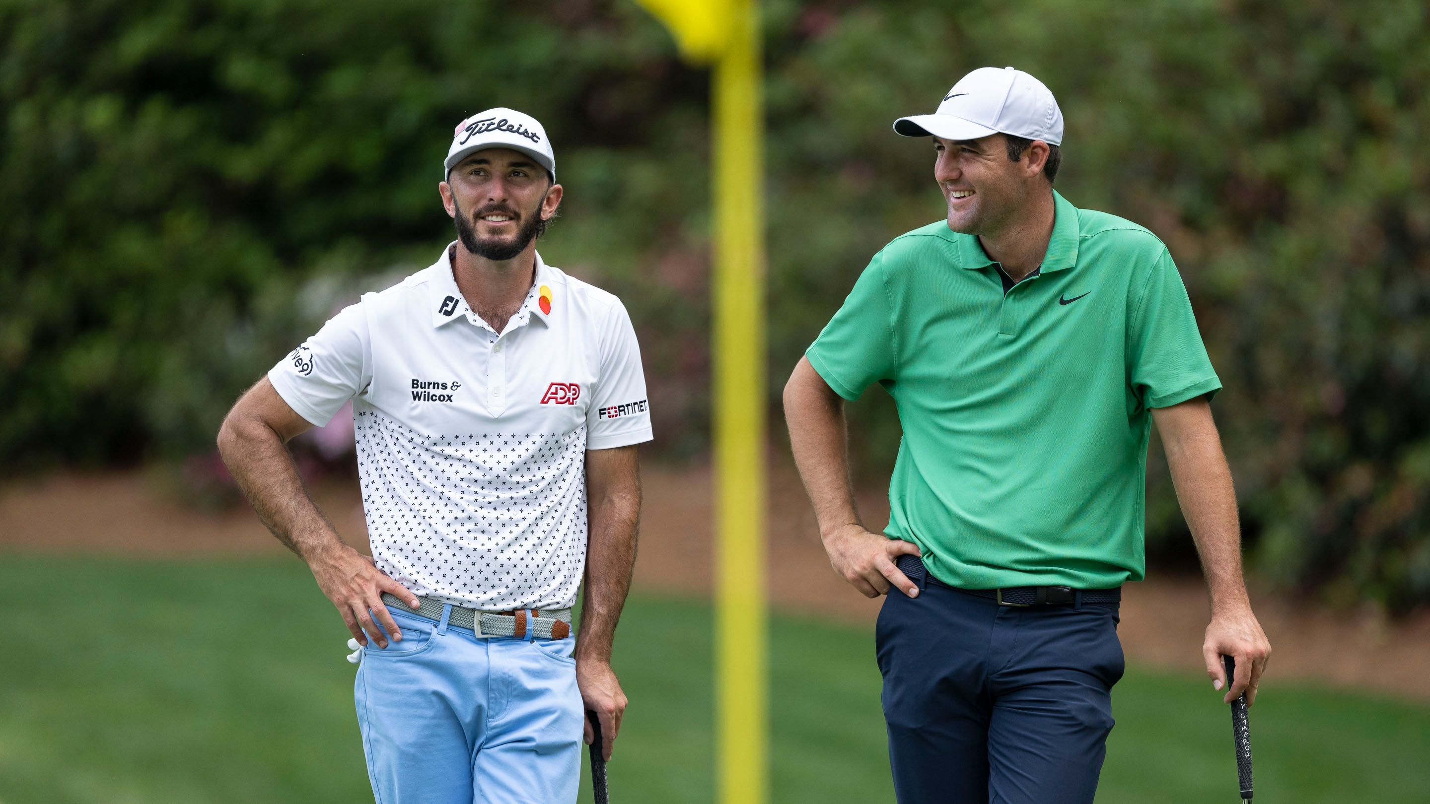 Max Scheffler Max Homa and Masters champion Scottie Scheffler share a laugh on the No ...